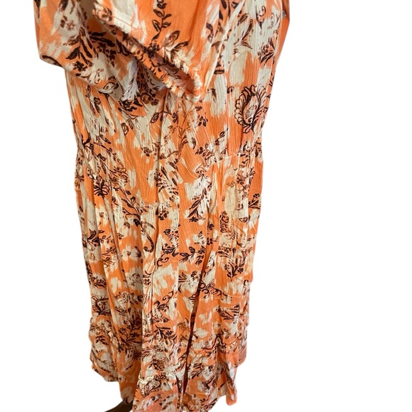 FRYE Cadmium Orange Combo Ruffle Dress - Picture 5 of 13